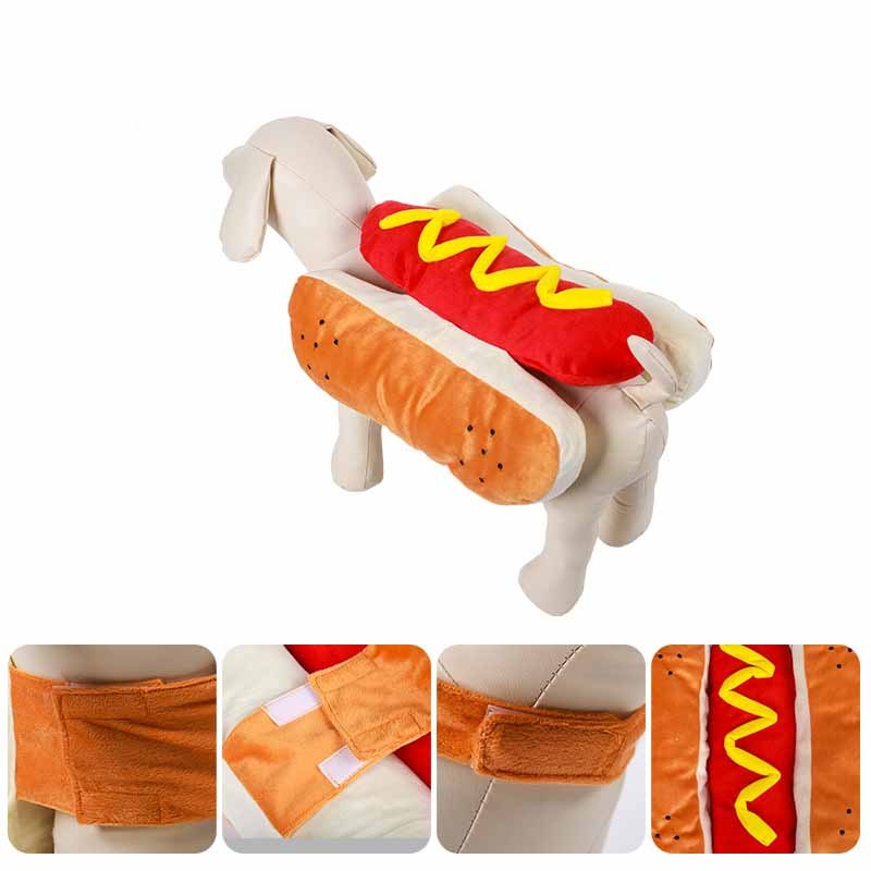 Funny Halloween Costumes For Dogs Puppy Pet Clothing Hot Dog Design Dog Clothes Pet Apparel Dressing Up Cat Party Costume Suit - Imagen 5