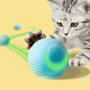 Juguete Eléctrico para Gato | Bola Rodante con Gravedad Recargable por USB