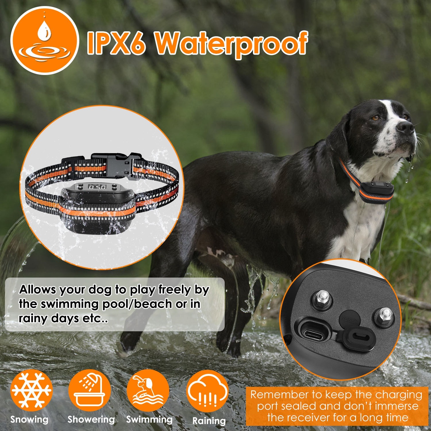 2 In 1 Dog GPS Fence Tracker Wireless GPS Dog Fence GPS Dog Collar With 32-2887FT Radius IPX6 Waterproof For Small Medium Large Dogs - Imagen 6