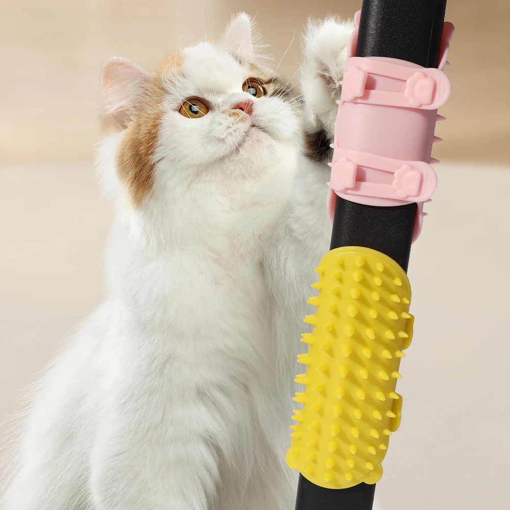 Pets Cat Hair Removal Massage Comb Cats Scratching Rubbing Brush Kitten Grooming Self Cleaning Wall Corner Cat Scratcher Combs Pet Products - Imagen 3