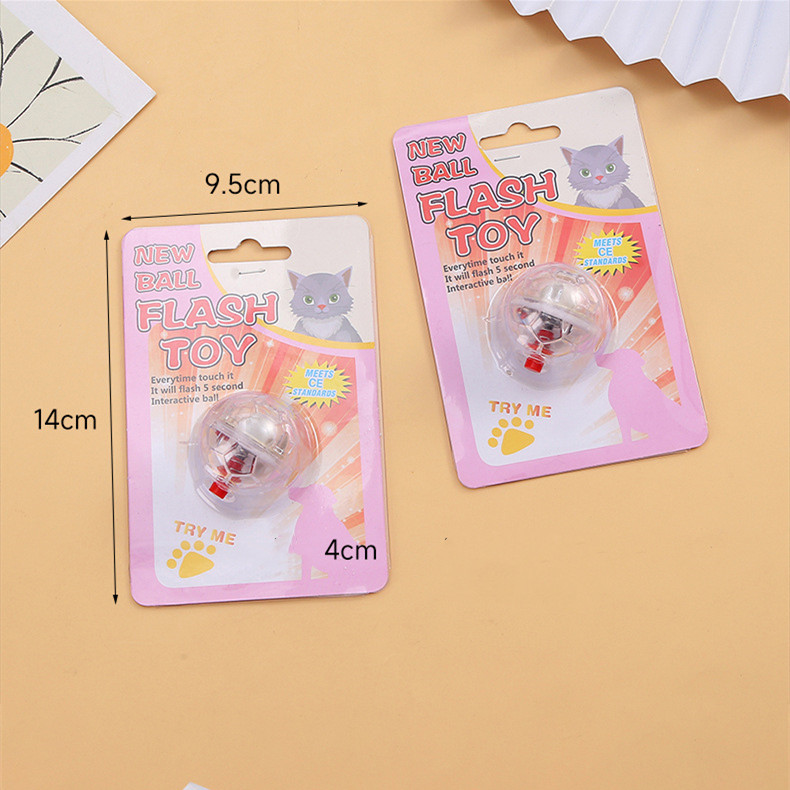 Cat Dog Toy Ball New Fashion Glowing Transparent Plastic Ball Pet Interactive Toy Funny Training Cat GlowBalls Toys Pet Products - Imagen 5